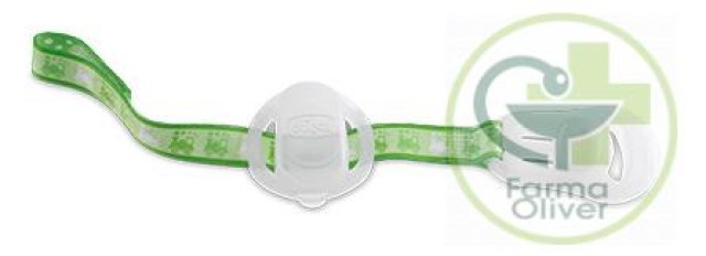 Clip con protege chupete Verde