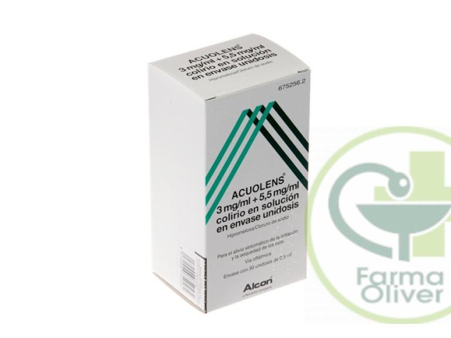 ACUOLENS 3 mg/ml + 5,5 mg/ml COLIRIO EN SOLUCION EN ENVASE UNIDOSIS