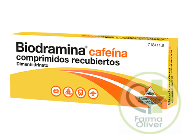 Biodramina Cafeína Comprimidos recubiertos