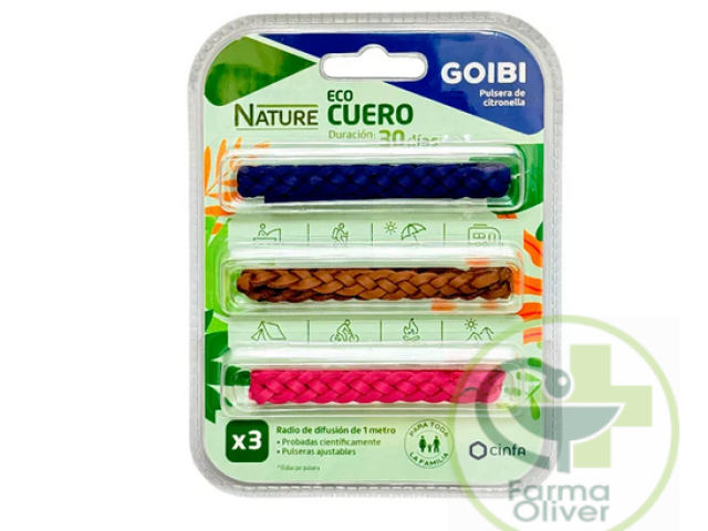 Pulsera de citronella GOIBI Eco Cuero
