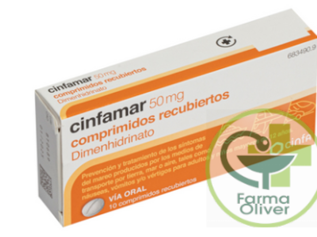Cinfamar 50mg 4 comprimidos