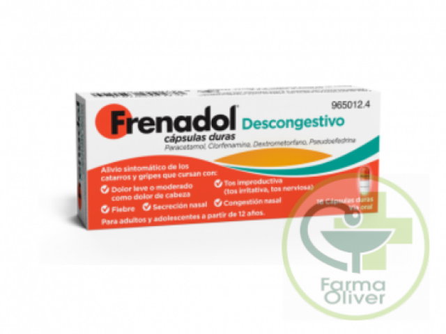 Frenadol Descongestivo 16 Cápsulas