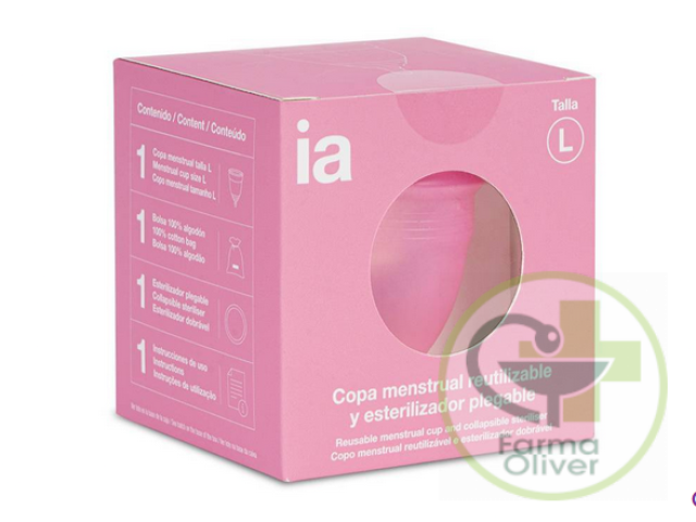Copa menstrual reutilizable y esterilizador plegable
